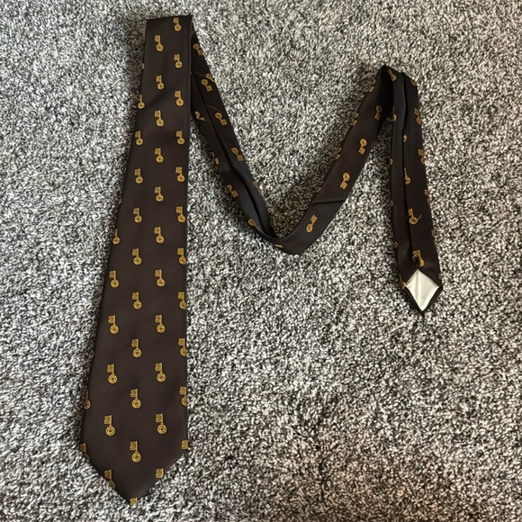 Trevira Other - Trevira Brown/Gold Key Men’s Neck Tie Accessory